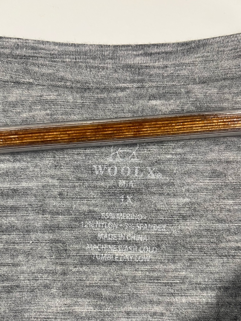 WoolX Mia V Neck merino wool grey tshirt size 1X - Picture 2 of 6